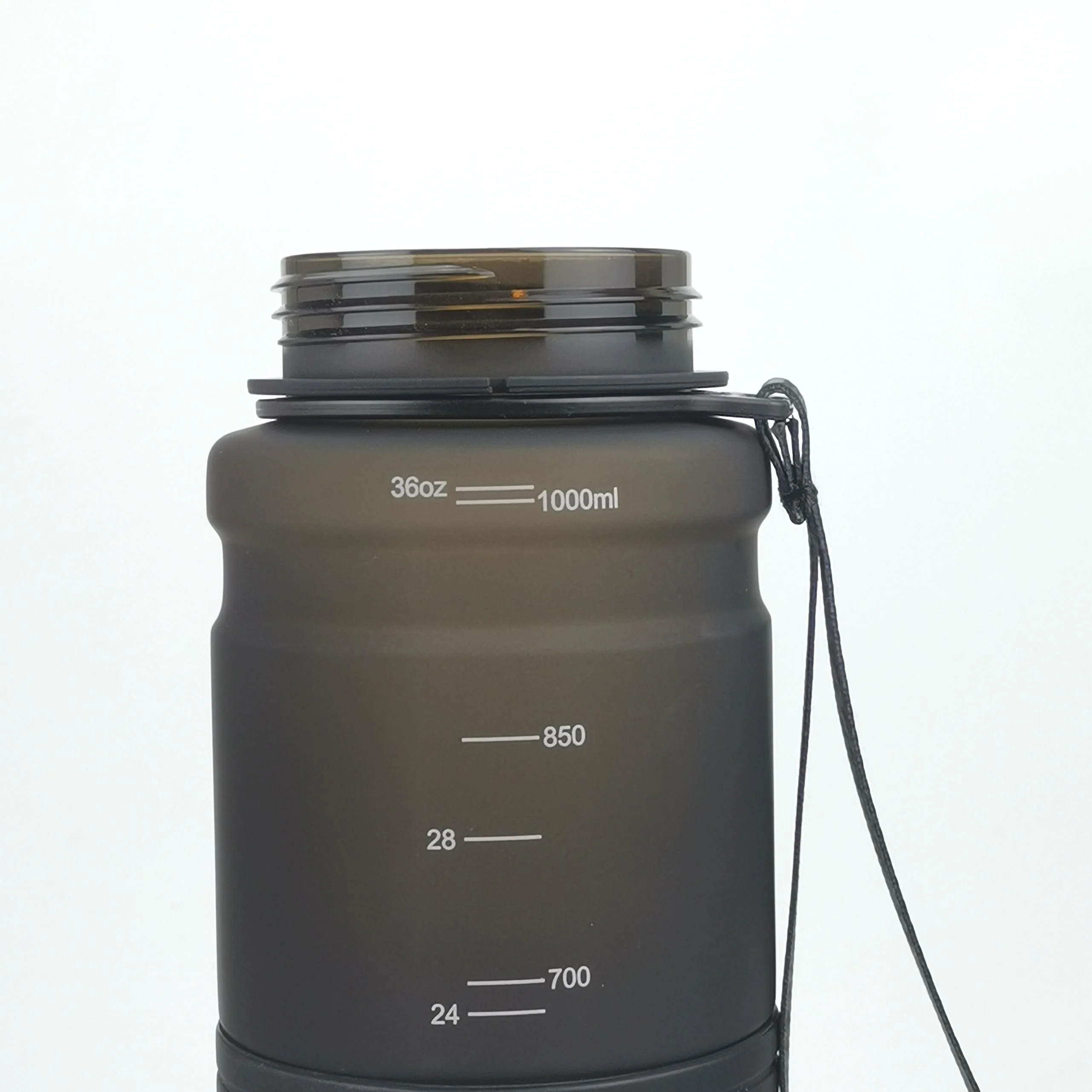 Новинка прямая пластиковая бутылка для воды без бисфенола А матовая Спортивная походная посуда напитков Герметичная Бутылка тренажерного зала с