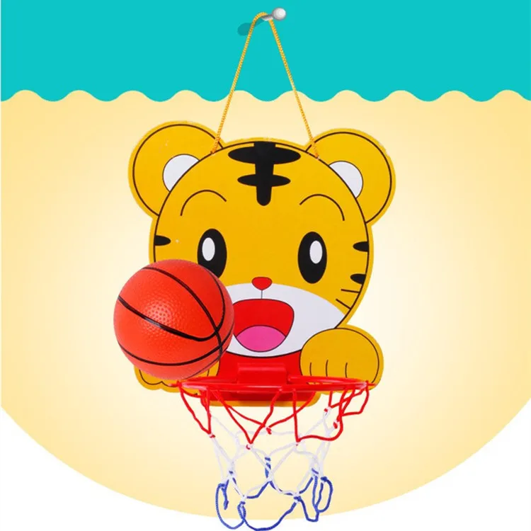 Baby Sport Toy Indoor Outdoor Removable Door Wall Hanging Cartoon Animal Portable Mini Board Basketball Hoop With Ball