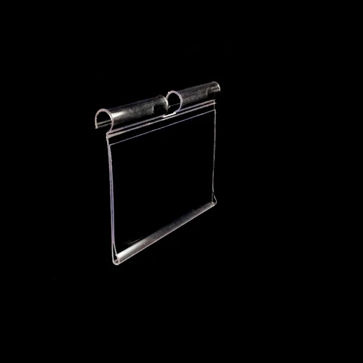 Free Sample Supermarket PVC Clear Plastic Price Tags Holders
