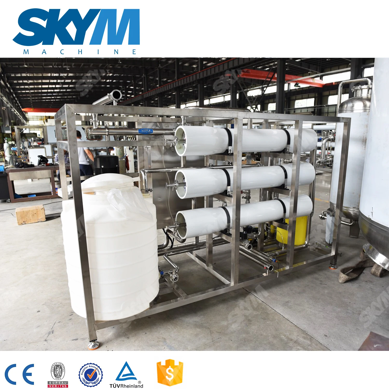 2000LPH Small Scale Reverse Osmosis Filter System Water Treatment Machine