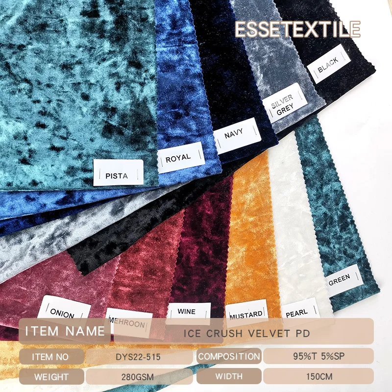 KOREAN Ice CRUSH Velvet WARP Knitting KS Velvet Suits Dress Fabric for Luxury KOREA INDIA Fabrics Plain Polyester Spandex 500KG