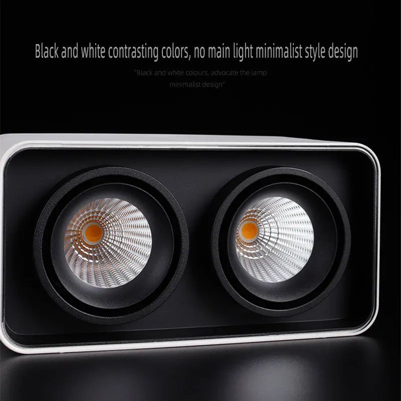 VVS 3 years warranty cob grille lamp aluminum white and black downlight angle adjustable spotlight