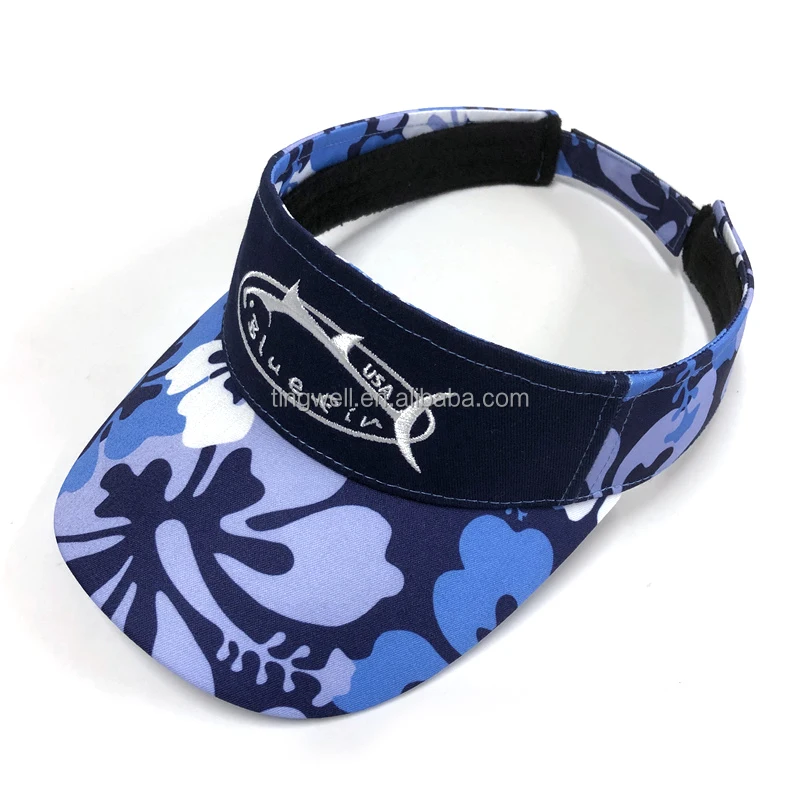 Wholesale Outdoor Adjustable Sun Running Visor Hat Custom Embroidery Printing Logo Sports Golf Sun Visors Cap For Women Men