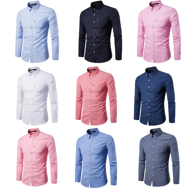 OEM/ODM Formal Shirts Turn-down Collar Solid Color Long Sleeve 2023 New Style Fashionable Shirts