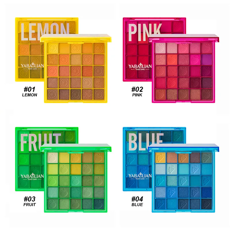 High pigment private label glitter nude huda eyeshadow palettes YABAOLIAN beauty make up eye shadow palette cosmetics