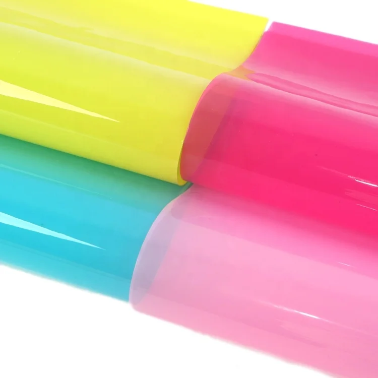 30x120cm Transparent Jelly Vinyl Sheet Faux Leather Fabric For Diy Crafts Pool Bows Jelly Bag 36655