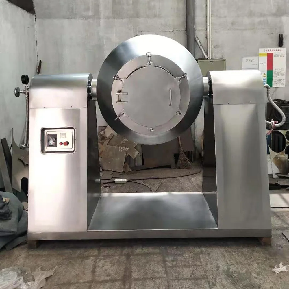 SZG food drying double cone paddle mixing rotary drum vacuum chamber tumble dryer mixer