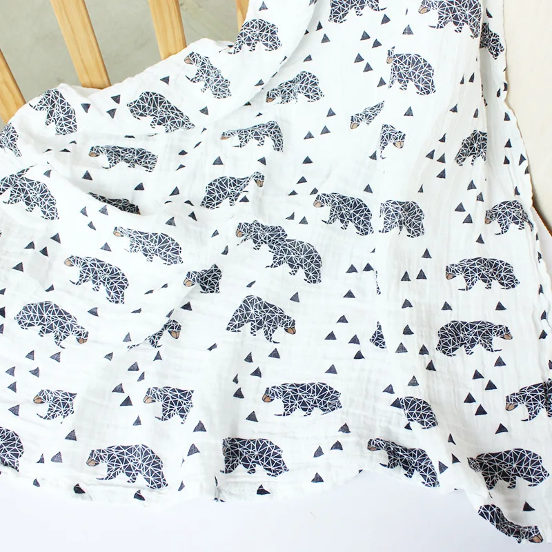 Wholesale Fashion Infant Baby Swaddle Blanket Cotton Muslin Breathable Swap Towel