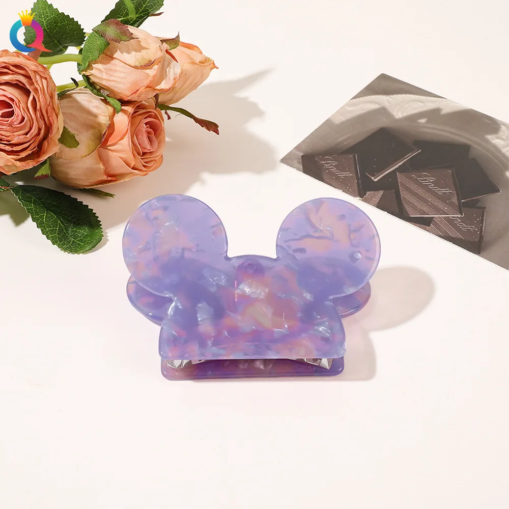 Wholesale New Cute Mickey Head Clamping Clip Back Brain Spoon Pan Hair Shark Clip Headwear Mouse Claw