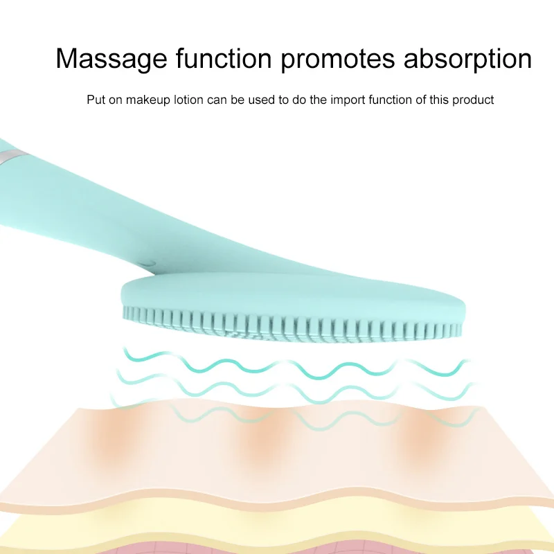 Портативное водонепроницаемое мини-очищающее средство для лица с беспроводной зарядкой от USB, силиконовый Ультразвуковой очиститель для лица, очищающие бруски для лица