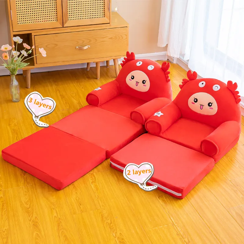 Baby Children Sofa Hot Selling Cute Pink Black Good Packing Pic Color Package Sofa Bed