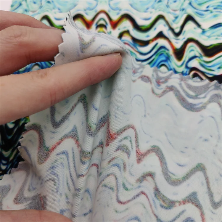 Wrinkle-Resistant Digital Print Swim Fabric 200Gsm 82% Nylon 18% Spamdex Fabric For Swim Wear/Sportswear