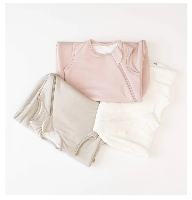 Newborn Baby Clothes Kids Sleep Sack Natural Fabric Plain Solid 1.0 Tog 100% Bamboo Spandex Sleeping Bag 0.5 Tog Sleep bag Sack