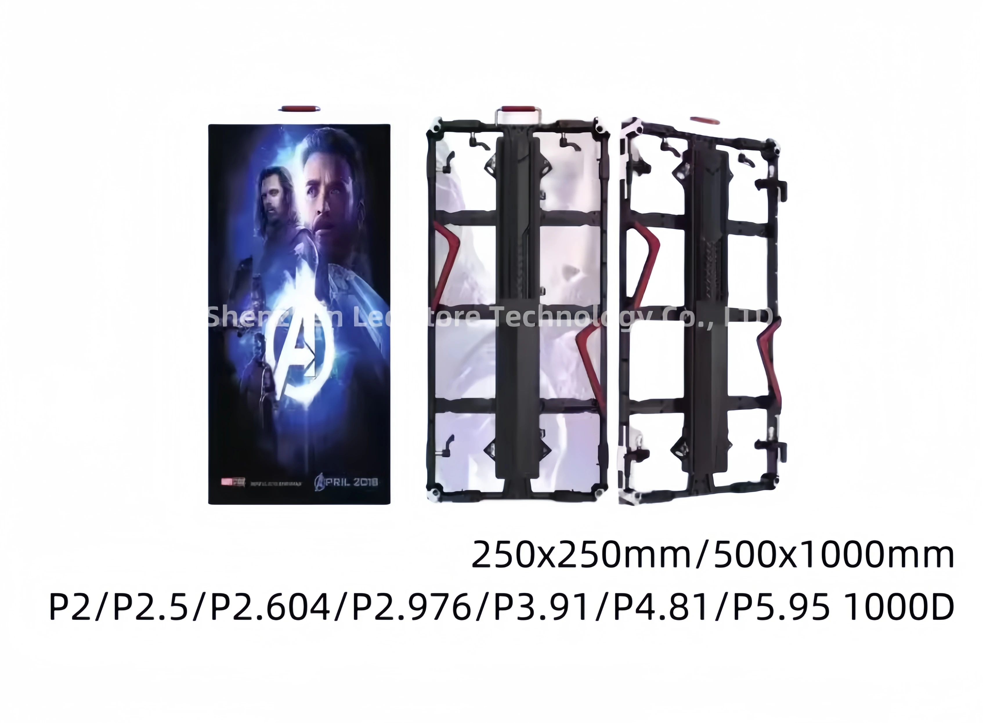 Outdoor stage activities Led display panel 500*1000mm P3.91P4.81 Advertising video wall rental display billboard LED module