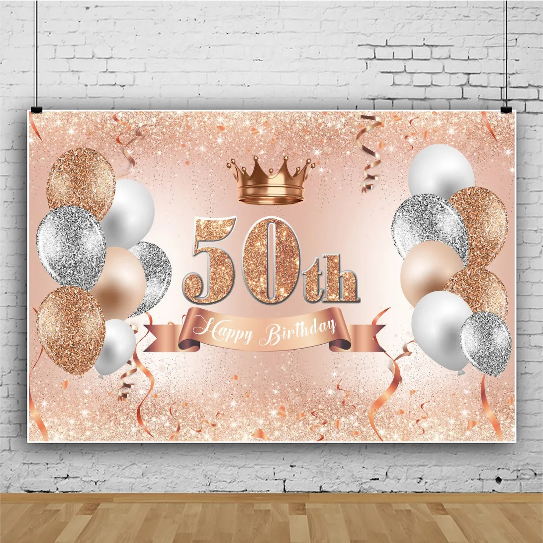 18 years old 21 years old champagne gold rose gold happy birthday cross-border new photo material photography background