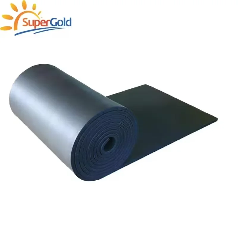 SuperGold nitrile rubber insulation materials nbr acoustic foam rubber elastic panel for HVAC system