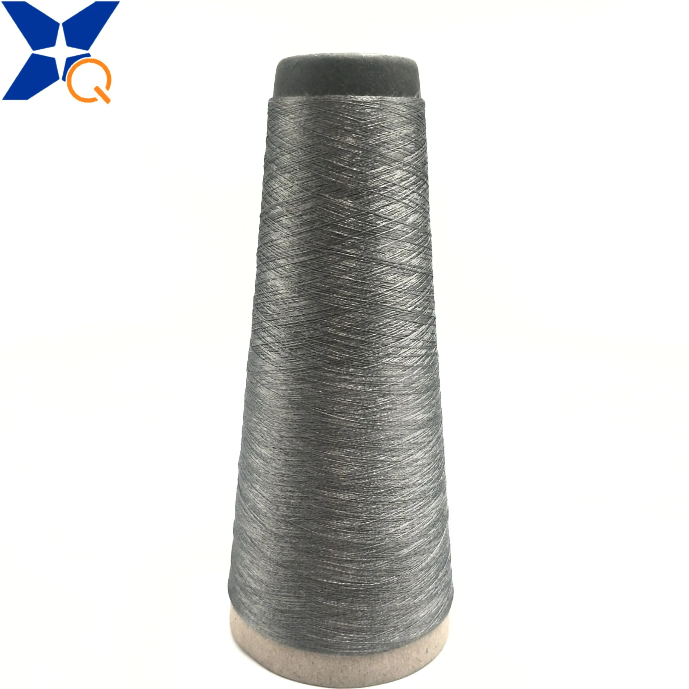 Conductive Grey ultrafine Nm11/2plies 100% stainless steel staple fiber ring spun yarn  glass mould car metal fiber casing