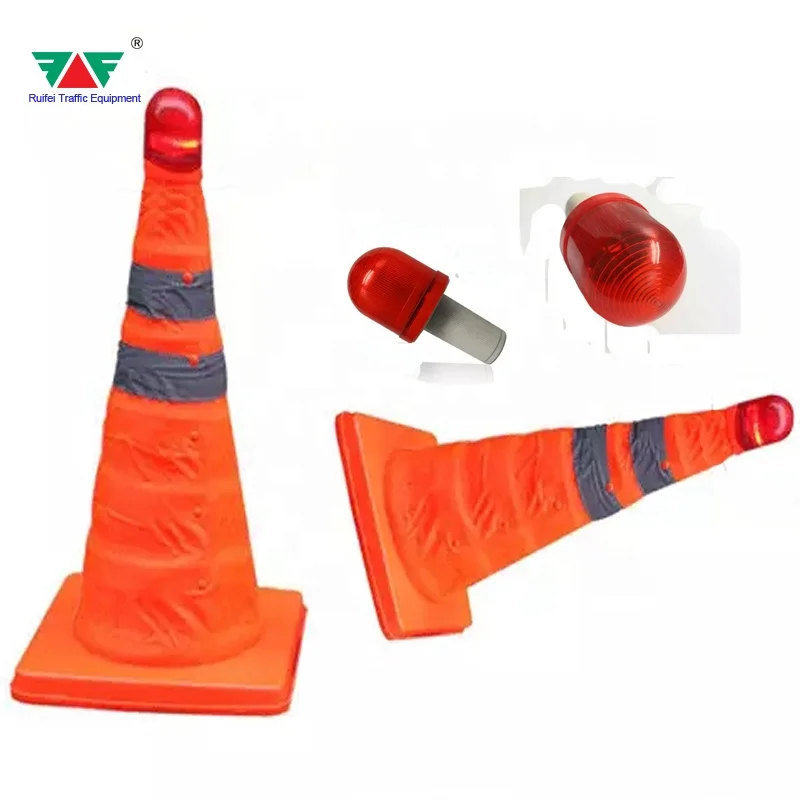 Factory Supplier Easy To Carry High Visibility Collapsible Traffic Cone For Truck Emergency Stop Use
