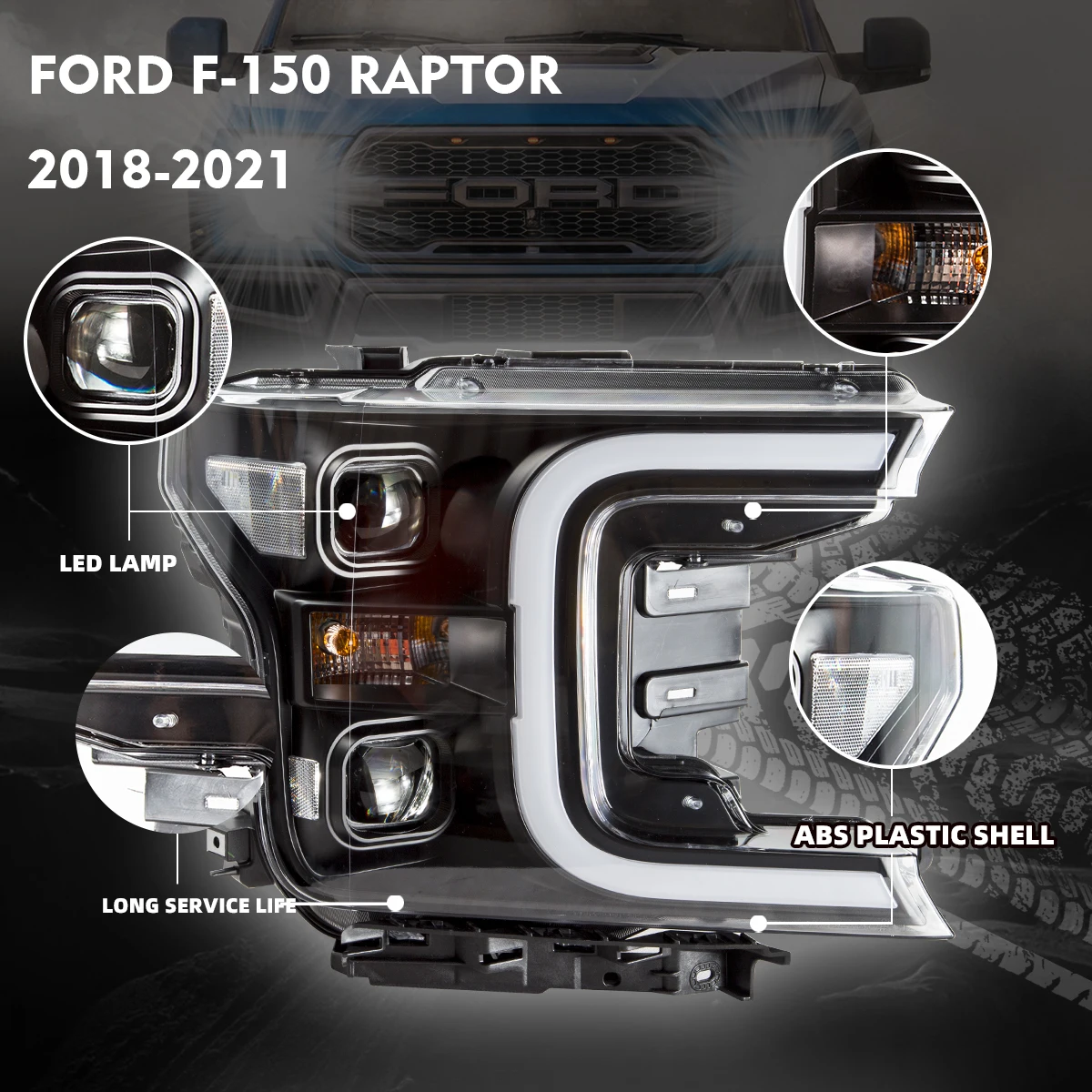 Eagle eyes 2018 f150 headlights  for Ford Raptor 2018 F150  F-150 car headlight modified front light