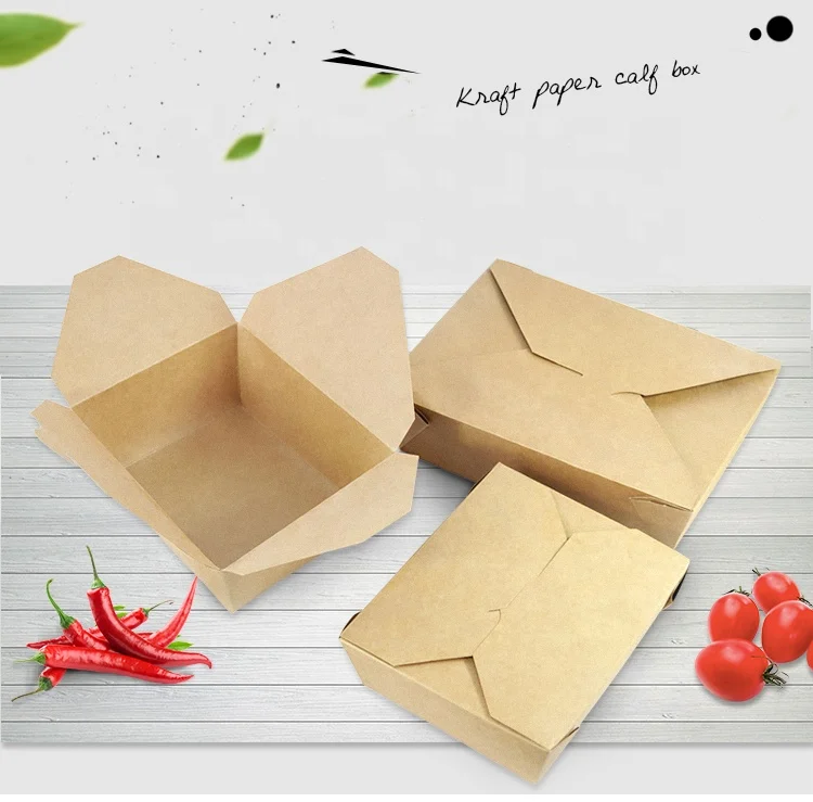 Disposable custom logo printed food packing lunch box