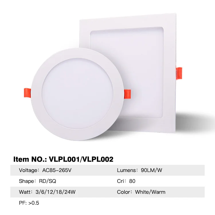 Aluminum frame Living Room lamp Recessed Mounted 4 inch 9w slim round led pot light panel lights led ceiling