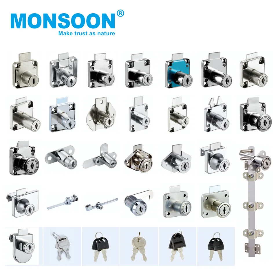 furniture drawer lock metal iron lock drawer latch key clasp office furniture drawer lock for desk