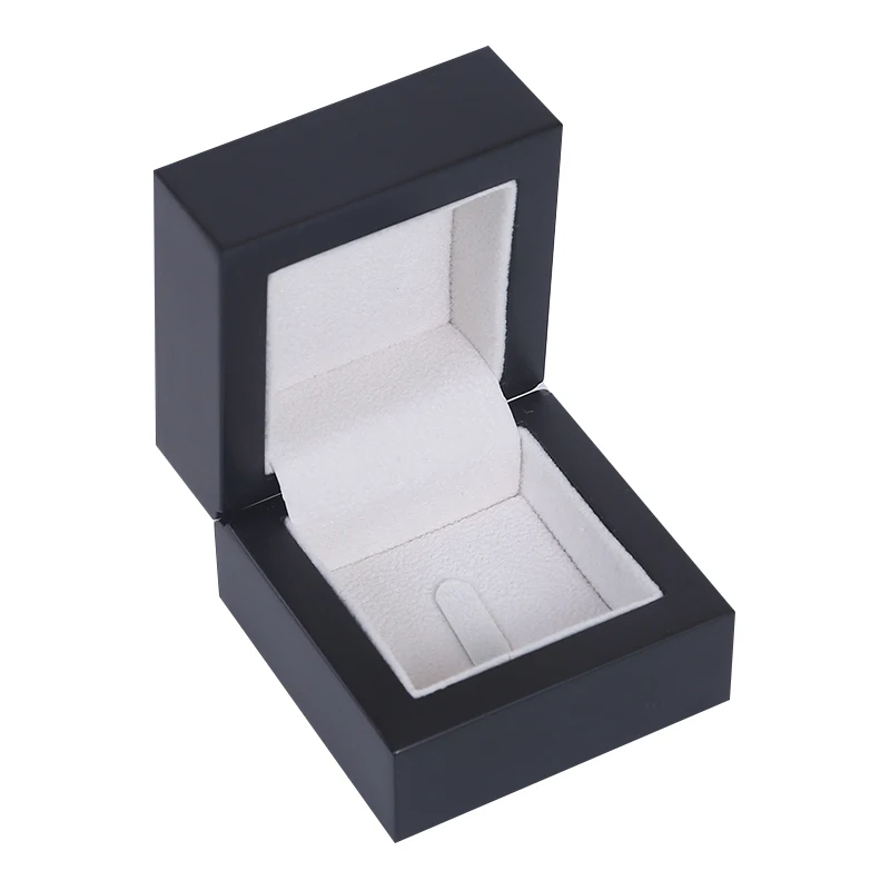 high end factory manufacture high glossy classic piano lacquer popular wood square jewelry packaging ring box travel