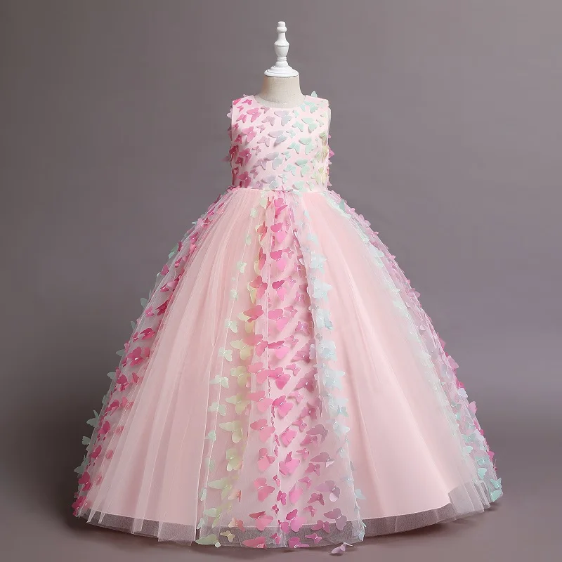 New Fashion Flower Girl Dress Party Birthday wedding princess Toddler baby Girls Clothes Children Kids Girl Dresses C258