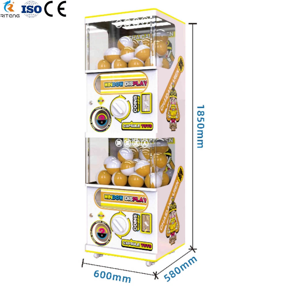 Riteng Coin Operated  Self-Service  Gashapon Prize Game Vending Machine