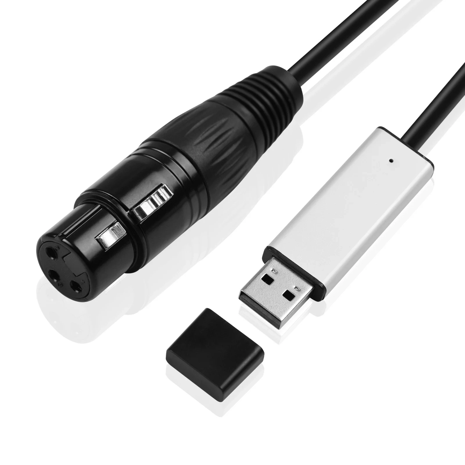 USB to DMX Interface Adapter Cable For Stage Disco Moving Head Light 110cm Length PC DMX512 Controller Signal Conversion