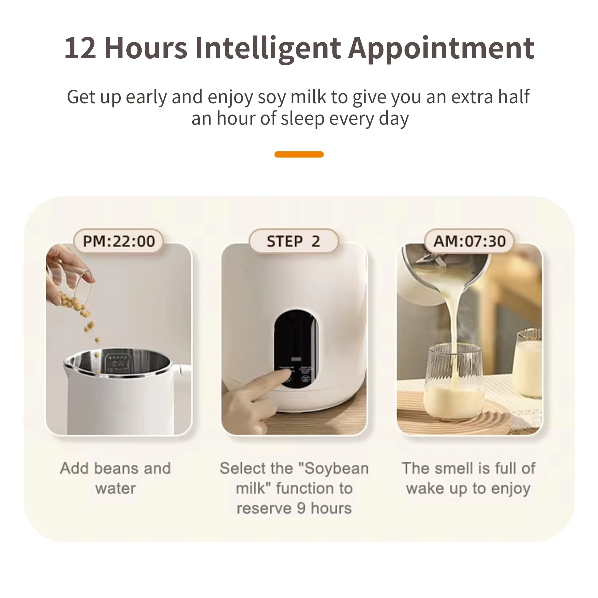50 oz Nut Milk Maker with 10 Blades Baby Food Blender Touchscreen Controls 10 Blades Soy Milk Maker