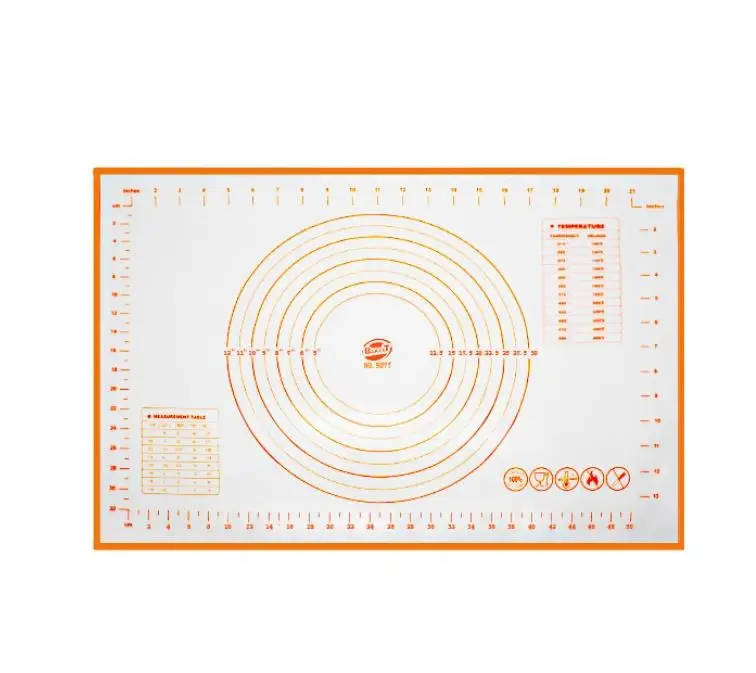 Wholesale Non-Stick Silicone Pastry Baking Mat With Measurements Kneading Pastry Dough Rolling Mat