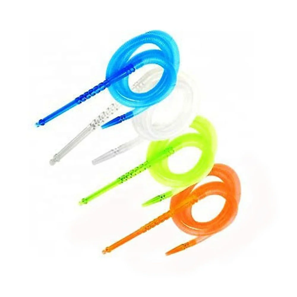 Custom Simetransparent One Use Time Double Hookah Shisha Hose Pipe With Mouthpiece Tip