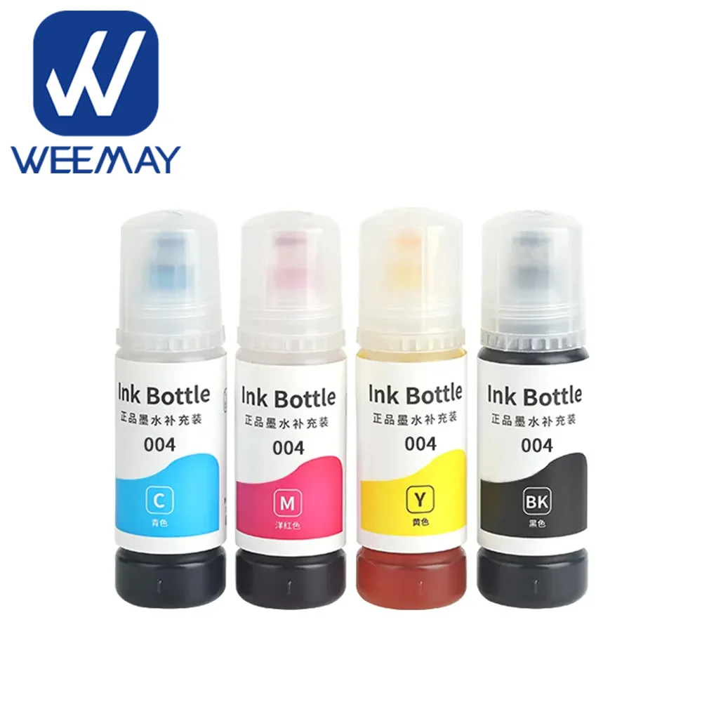 Weemay Compatible for Epson L3150 L3111 L3151 L3110 Printer 004 Pigment Ink