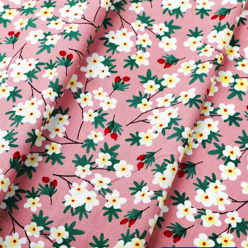 Latest design  bulk sale oem floral printed fabrics 100% cotton for hot night dress