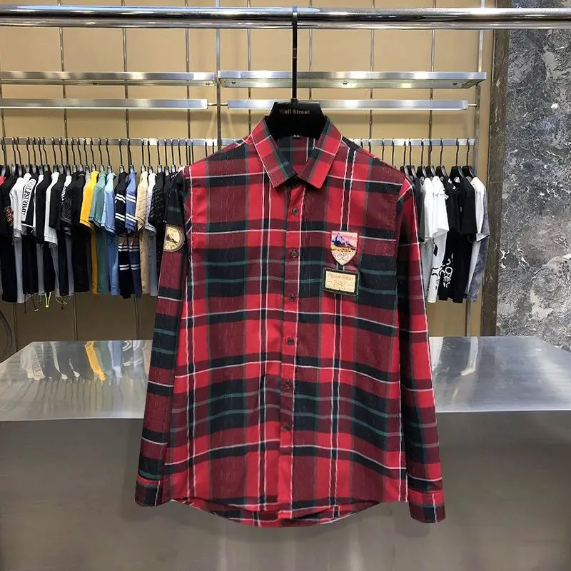 Winter Plus Size Mens Shirts Fleece Flannel Lined Long Sleeve Button Down Shirts