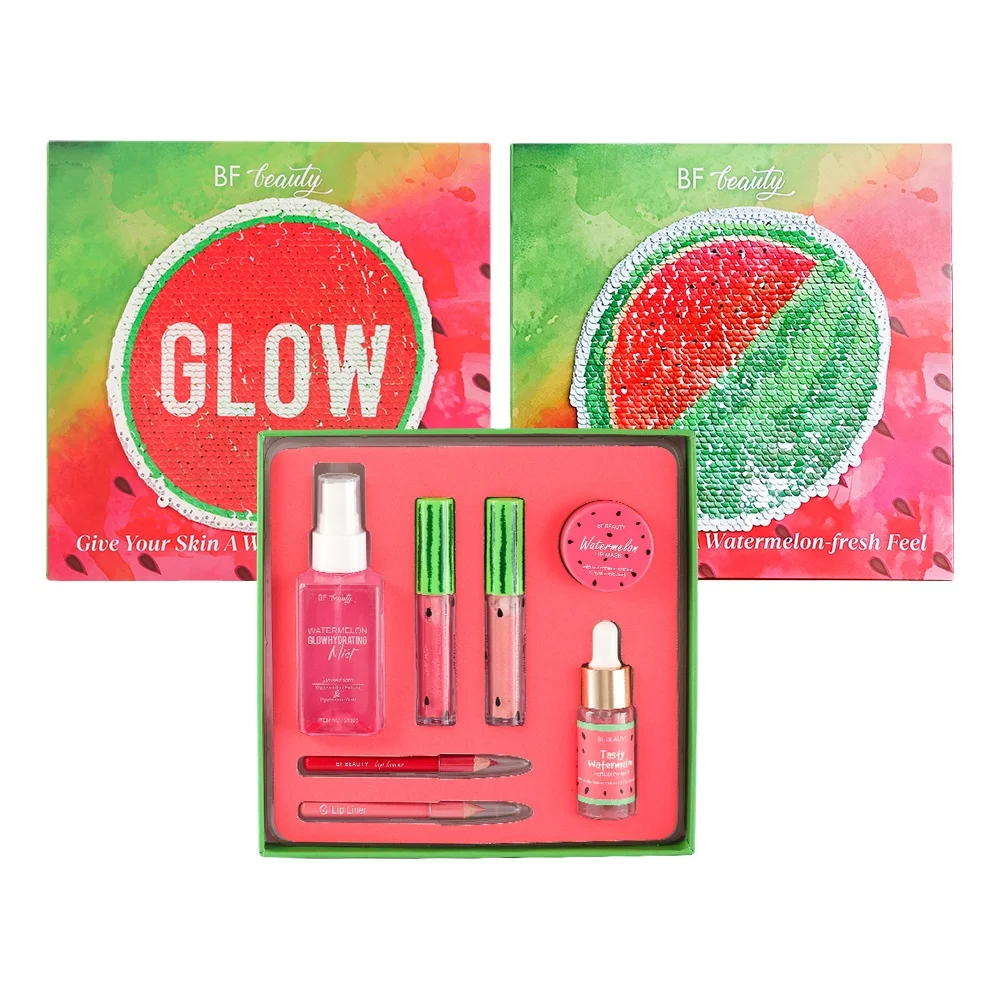 Wholesale Travel Make up Kit All in One Professional Set Full Makeup Set Sequin Watermelon Makeup Set for Woman