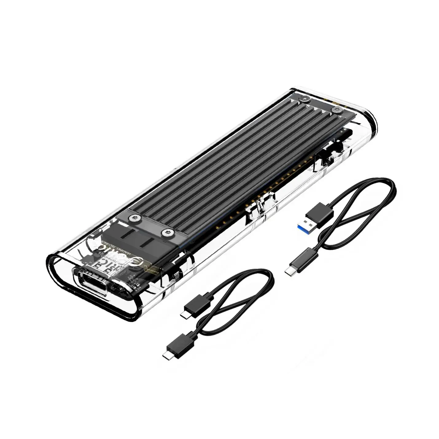 Горячая распродажа Прозрачный TYPE-C для M.2 NVMe SSD HDD корпус USB3.1 PCIe жесткий
