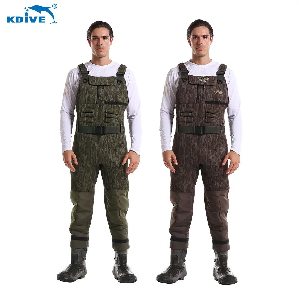 KDIVE Neoprene Breathable Customized Insulated Camo Lure Hunting Fishing Waders for
