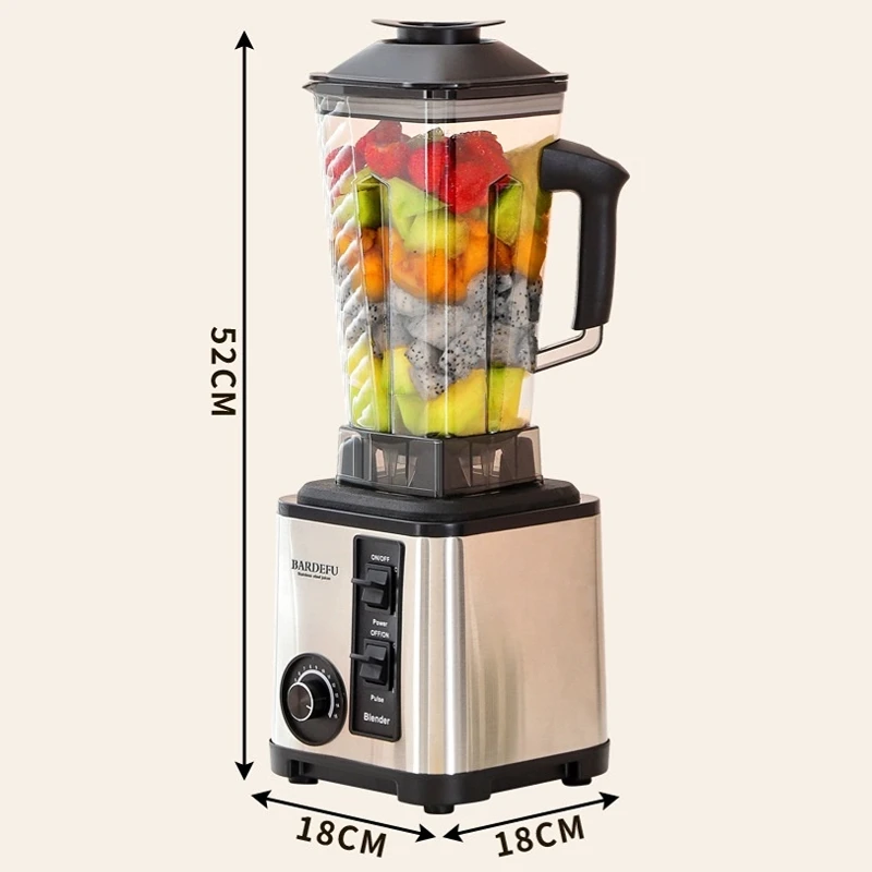 2024 New Fresh Fruit Juice Blender Kitchen Heavy Duty 9500w Silver Crest Commercial Electric Mixer 3 in 1 Blender