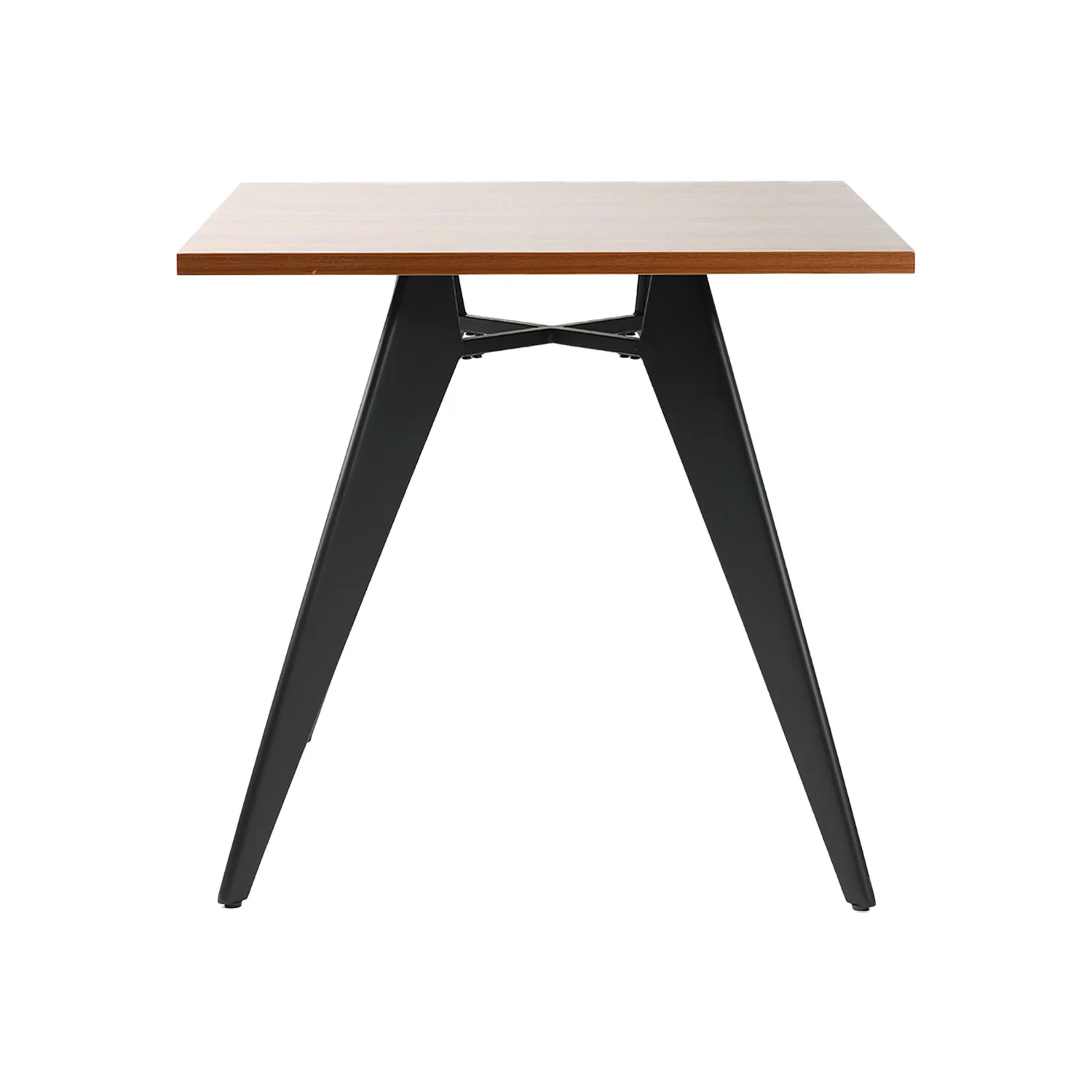 80cm Square Indoor Dining Table Modern Design Metal Leg Wooden Melamine Laminate Top Coffee Dining Table