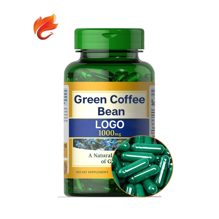 Pure Natural Weight Loss Green Coffee Bean Extract Diabetes Care Hard Capsules Essence Supplement 1000Mg Product