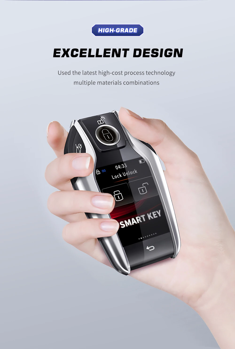 Новейший модифицированный бутик Smart Remote Car Key ЖК-экран с OBD для BMW Mercedes-Benz Audi Lexus Toyota