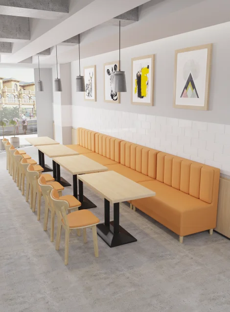 Popular Modern Durable Metal Marble Commercial Hotel Furniture Cafe Restaurant Table and Chair Furniture Set