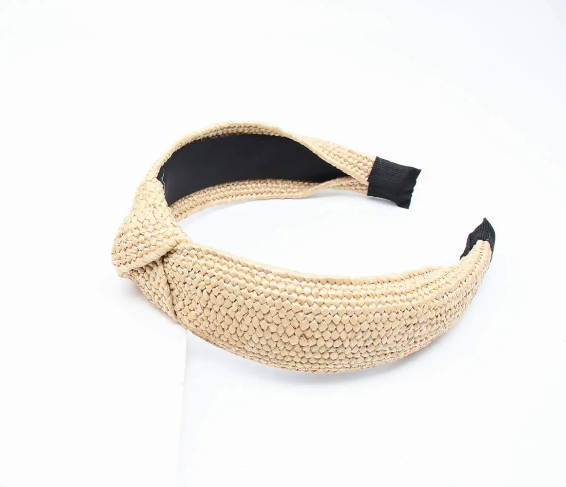 Womens Fashion Hair Accessories Twist Knot Wide Hand Knitted Statement Summer Retro Grace Elegant Wide Hairbands