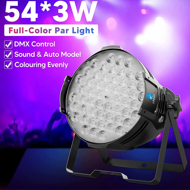 Большой Dipper LP001 DMX512 Par ОСВЕЩЕНИЕ 54*3 Вт RGBW активируемый звук профессиональный сценический светодиодный свет