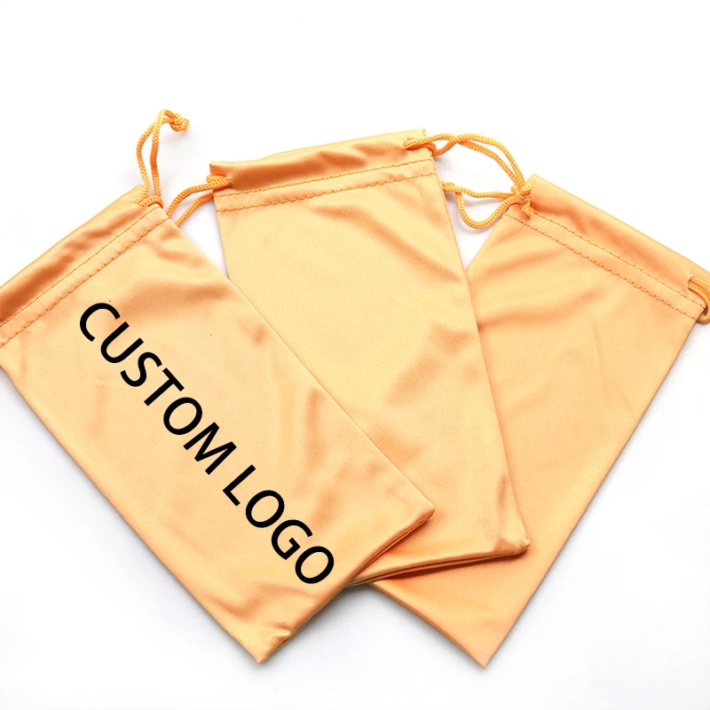 Personally Eco Microfiber 100%Polyester Glasses Pouch With Drawstring Pouch