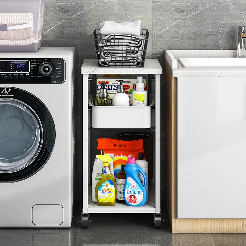 Storage Racks Layered Shelf on Casters Removable Drawer Shelving Units Trolley