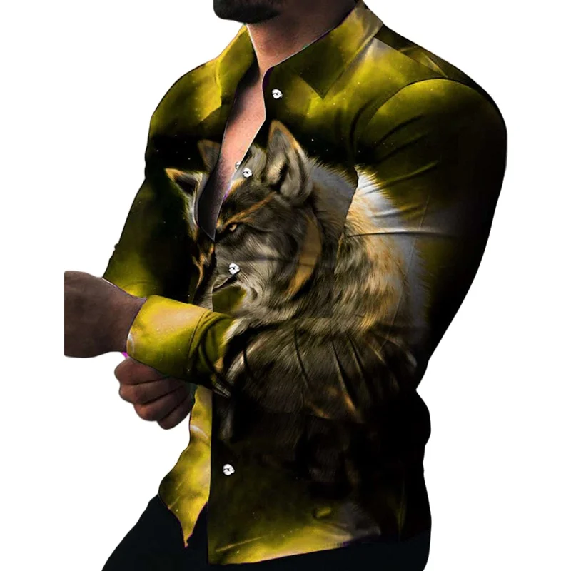 Custom Mens Shirts Mens Sleeve Formal Wholesale Lapel Shirts Single Breasted Button Opening Mens Shirts