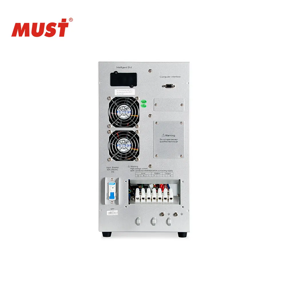 MUST High frequency Online UPS 10KVA three phase with 192vdc external battery set
